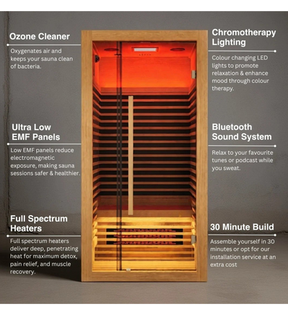 RECOVERY NOVA 1 PERSON INFRARED SAUNA