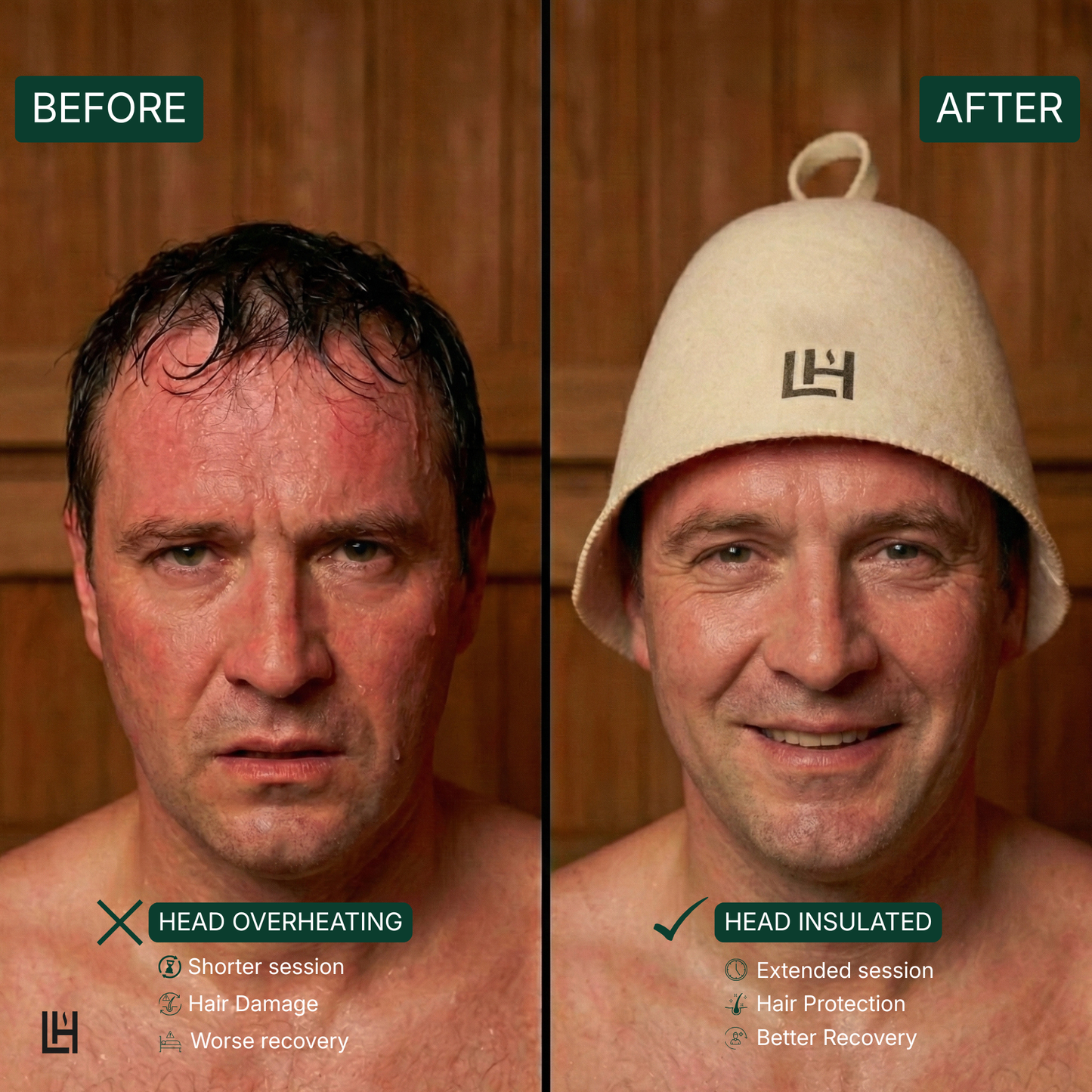 LöylyHaven™ Finnish Wool Sauna Hat