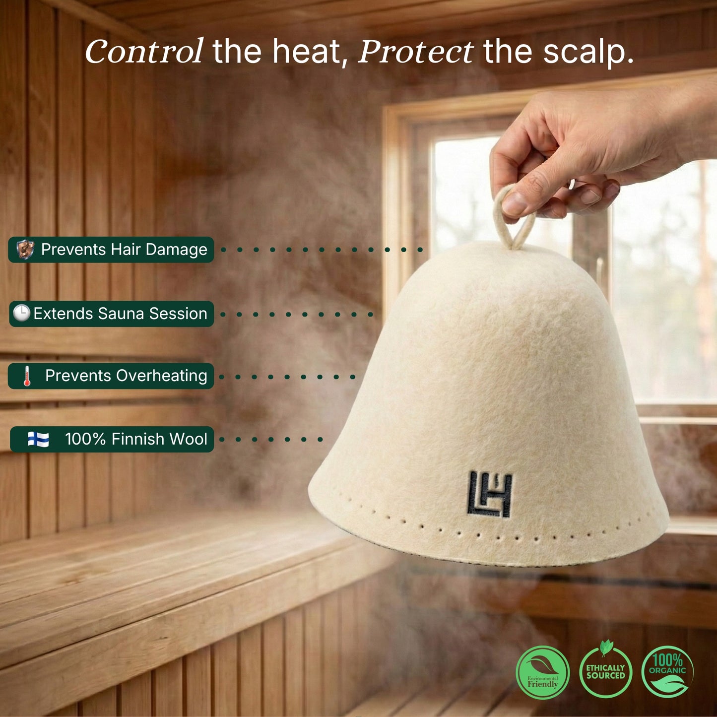 LöylyHaven™ Finnish Wool Sauna Hat