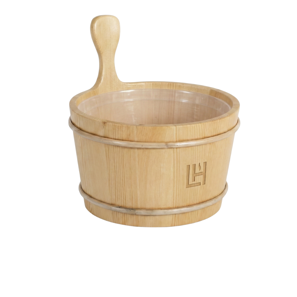 Bucket 4L Wooden With Plastic Inner Container