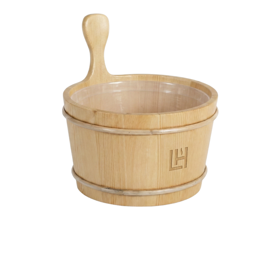 Bucket 4L Wooden With Plastic Inner Container