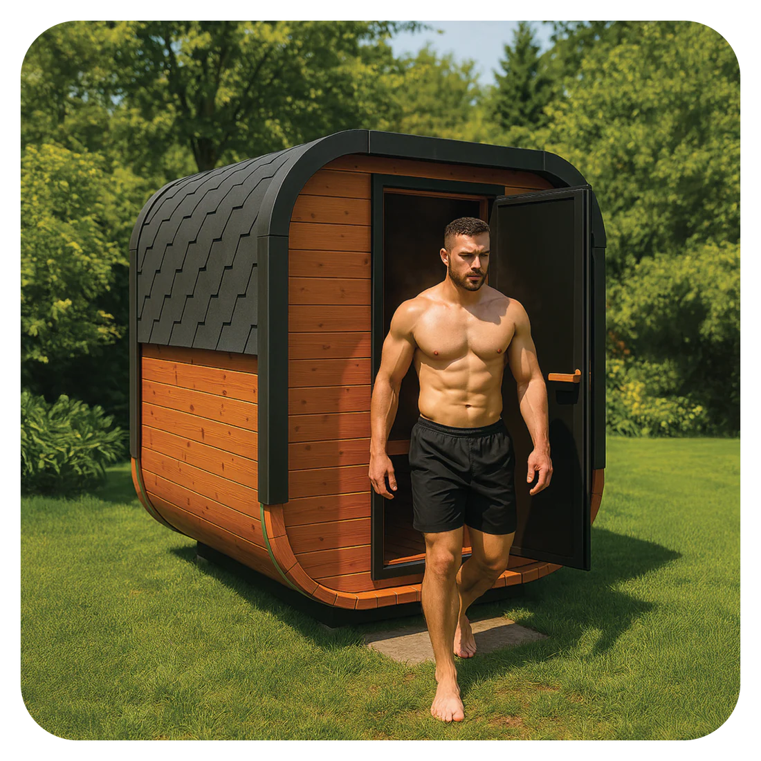 RECOVERY SAUNA CUBE -3-4 PERSON OUTDOOR SAUNA